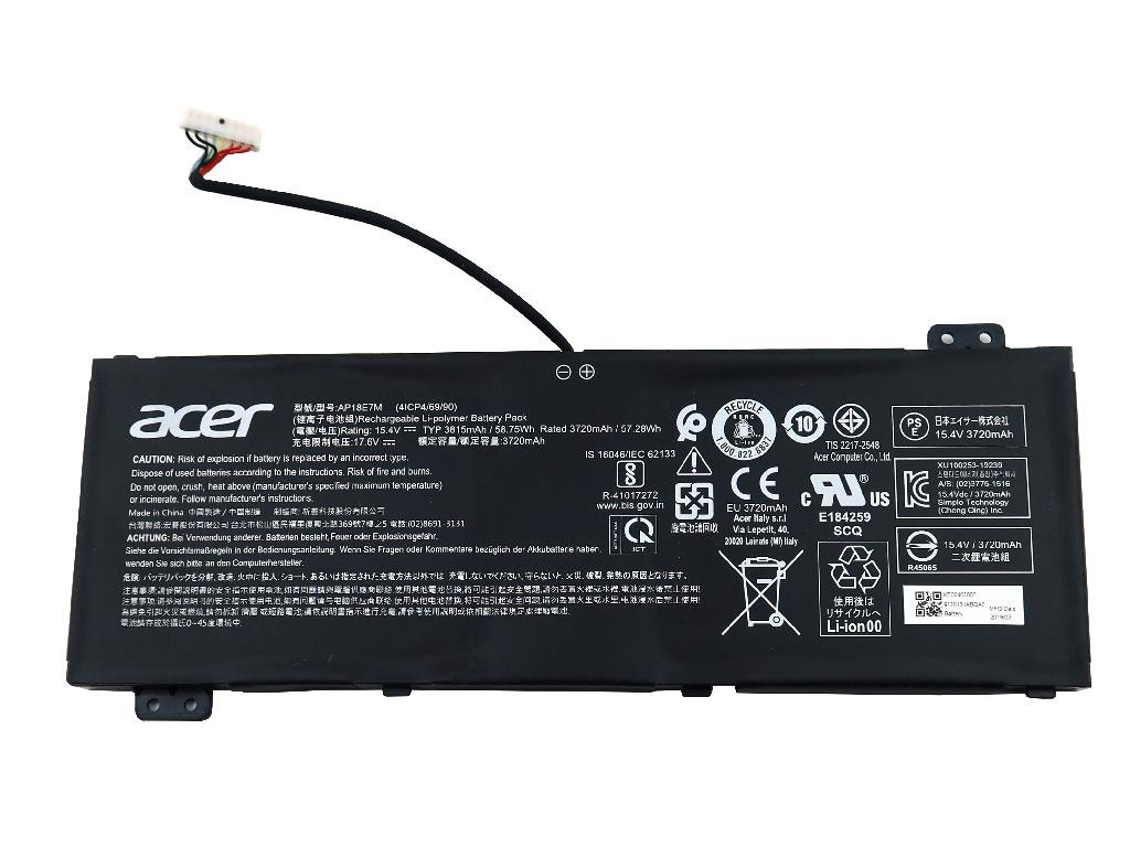 15.4V 58.75Wh Acer Aspire 7 A715-74G-73BV Batteria